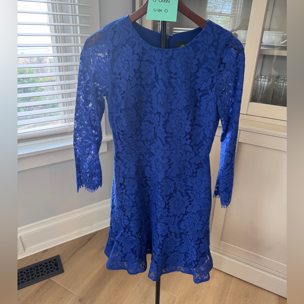 J Crew Blue Lace Dress size 0